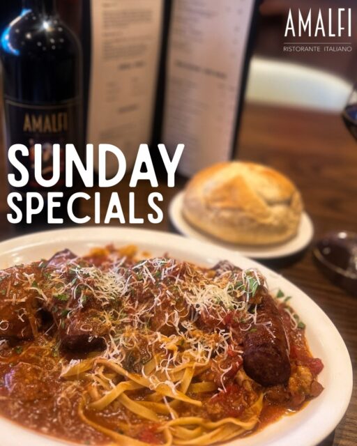 Sunday Specials at Amalfi 🇮🇹

Nonna’s Sunday Gravy
Leah’s Beignets
Gnocco Fritto

Call us for Reservations or Book Online at OpenTable.
#amalfiknox #sundayspecials #italianfood #sundaydinner #knoxvilletn